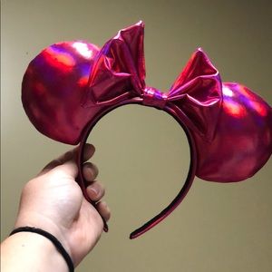 Pink holo mouse ears - disney